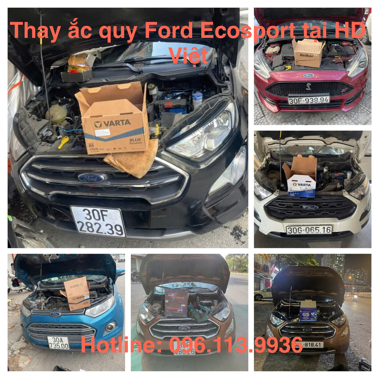 Hình ảnh thực tế thay ắc quy Varta cho Ford Ecosport tại Vartabattery.vn