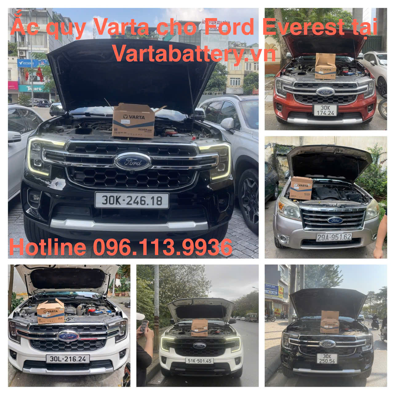 Thay ắc quy Varta cho Ford Everest tại Vartabattery.vn