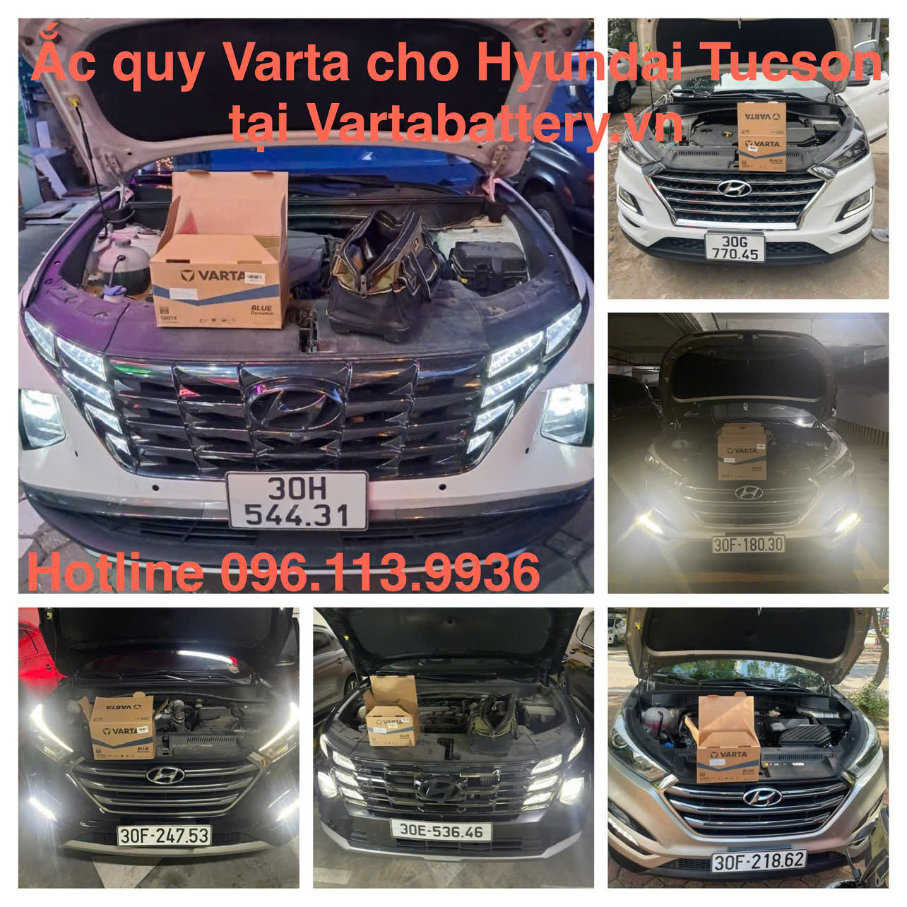 Thay ắc quy Varta cho Hyundai Tucson thực tế tại Vartabattery.vn