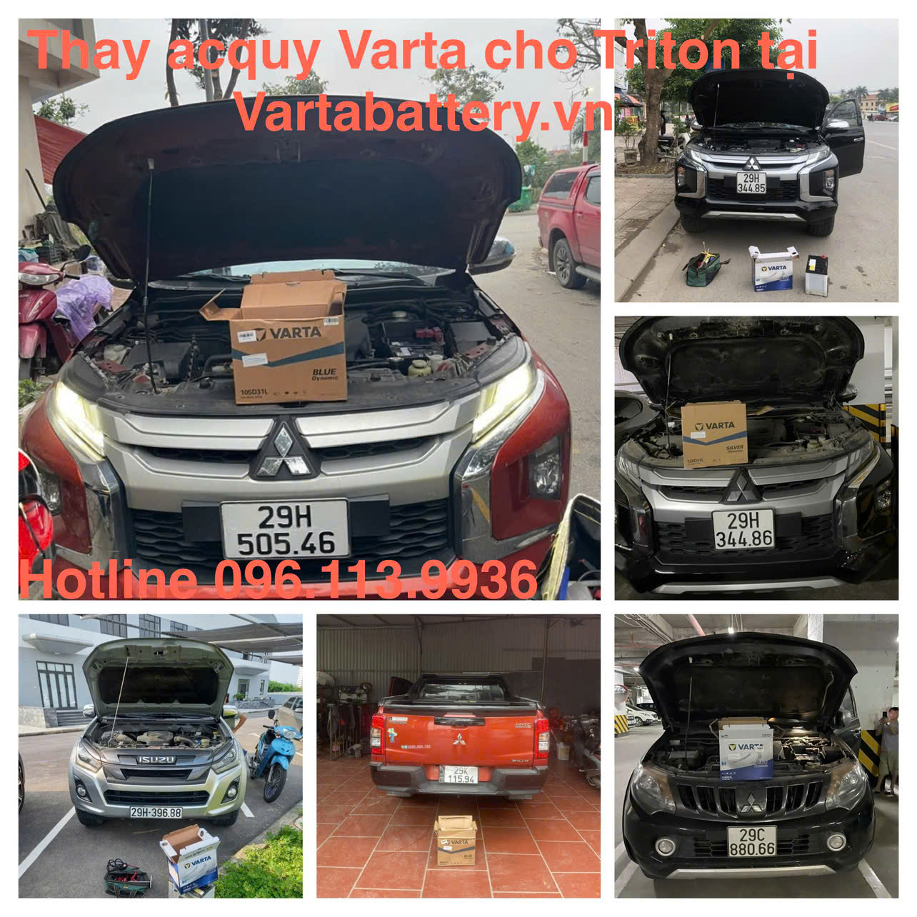 Thay ắc quy Varta cho Mitsubishi Triton tại Vartabattery.vn